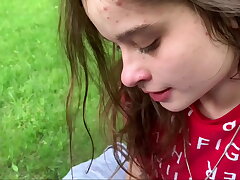 Lezzy greatest acquaintance bj's dick on the park bench