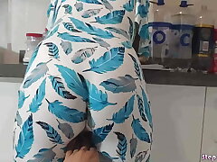 Horny Stepdaughter Gets Boned With Her Stepparent In The Kitchen When Her Mother Is Not Home