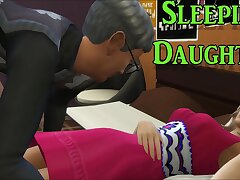 Parent Boning Sleeping Daughter After Eyeing Her Sleep And Masturbating Next To Her In A Stool - Sex tape - Adult Vid