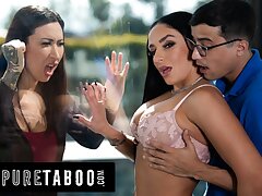 Angry MILF Turns Her Wifey Into A Hotwife