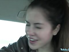 Public Agent Wet Russian Stretches Legs For Money