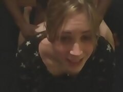 dark-hued fellow helps milky couple fucktape