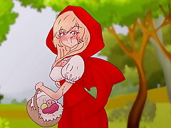 Little Crimson Railing Rubber hood scolded a pervert who nailed a tree and let him know a woman's body !Hentai Toon Parody ! 2025