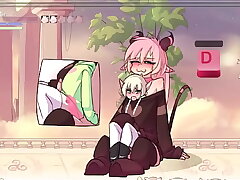 Max The Elf v0.4 [Femboy Manga porn game PornPlay] Ep.6 revved into hermaphroditism with meaty boobies and anal creampied