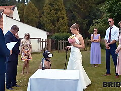 BRIDE4K. Blonde bride with natural tits enjoyed a good fuck on her mischievous wedding