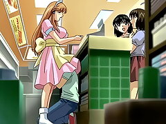Youthfull Step Stepbro Rubbing her Step Sister in law in Public! Uncensored Hentai [Subtitled]