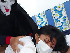 Damn darkness stalks me on Halloween! A appalling dark entity haunts me and traps me to do cursed and inappropriate things. Agonizing but sweet anal sex.