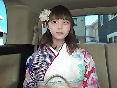 Covert gigantic breasts G bowl 20-year-old on the way home from coming-of-age ceremony 1