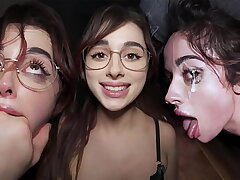 Addicted To Jizm - Busty Tart Licks The Floor