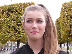 GERMAN SCOUT - BLONDE GIRL (18) OLIVIA Glisten PICKUP AND Harsh FUCK AT MODEL Audition