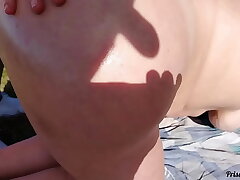 Stepmother and daughter showcasing off in public in the garden, sunbathing. Comment if you want videos!!!!!