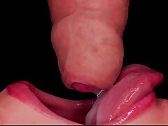 ASMR &vert; Blow-job - SWALLOW - Steamy MOUTH Fellates Meaty Chisel - TONGUE & CUMSHOT - Swallows Jizz - SWALLOWS Jizz - CLOSE UP - POV