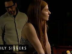 FAMILY SINNERS - Mad Stepdad Teaches His Daughter A Lesson With Stiff Romp And A Stream On Her Pubic hair