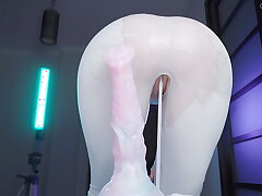 Cum-Soaked Yoga Trousers