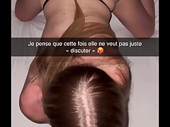 French Cheat Snap - Puny blonde cheats on her bf with his finest friend!!
