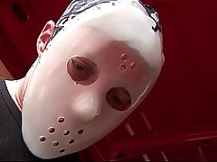 Hitchhiker Sarah Rose is a free-for-all use mega-slut for 2 masked strangers