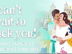 ASMR Audio Porn: Fucking my Beau in Public at the Holi Jamboree – Oral, Fingerblasting & Taunting – Glamour Audio Roleplay for Girls