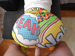 Caught my sister in law milking and drilled her, ripping her stretch pants on her ample ass