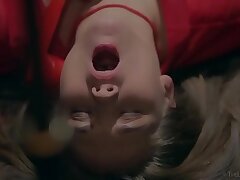 TheLifeErotic - Teenage Mira V masturbating with curly smartphone cable