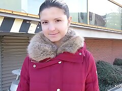 GERMAN SCOUT - Teen Gina bei Strassen Audition AO gefickt