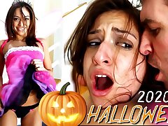 Wifey's Halloween Sucky-sucky and Super Hero Sized Jizz Swallow