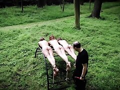 Three teen subs penalty and abjected in rough sadism & masochism