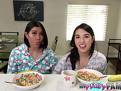 Mischievous Asian Teenage Daughters - Mina Moon - Emerald -