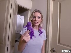 weirdo mother caught by her step s. playing herself with his sex toy