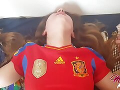 Spaniard Crazy Teen helps him to lost his v-card ( Creampie )
