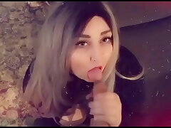 Bbw bj's tinder encounters cock and gets spunk on her face
