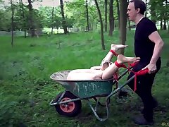 Teenie is punished and abjected in harsh plow bdsm restrain bondage