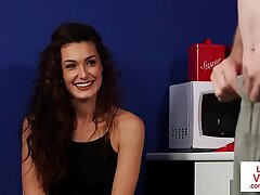 CFNM housewife instructs man to jerkoff