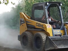 Sexy Indian Dame Driving Bobcat - Maya