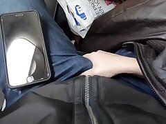 PUBLIC AIRPLANE Hand-job and Oral - Lexi Aaane