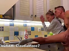 fucking in the kitchen and internal ejaculation