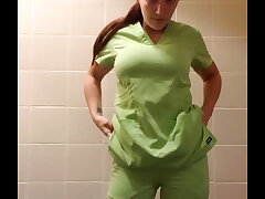 Cumming in my scrubs 2