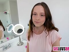 Step-brother and sister yoga spreading and fuck-a-thon
