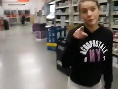 Stranger girl deep throats my bone in Walmart