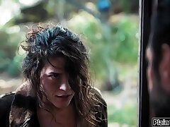 Chick hobo inseminated with used condom
