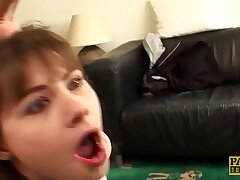 Youthful subslut Luna Enemy ass pummeled roughly before internal ejaculation