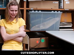 Uber-cute Blonde Thin Teenage Caught Stealing Pounded By Officer
