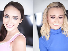 ASHLY ANDERSON & KENZIE KAI Showcase OFF Rod Deep throating Abilities