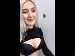 Teen slut got a huge popshot in the fitting guest room - Eva Elfie