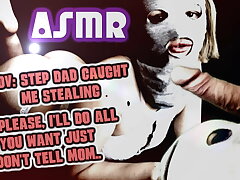 Quickie hump - Step father caught me stealing - LEWD ASMR audio sound role play - maximal free-for-all hump addiction