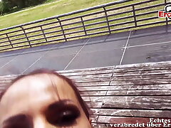 German Teenie with immense bra-stuffers pick up for a hot pov ooutdoor fuck