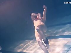 Greatest hotty ballerina swims naked juggling tits Bulava Lozhkova