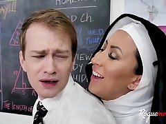 CATHOLIC NUN TURNS College girls INTO Fuck-fest SLAVES