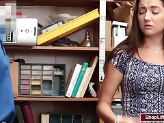 Shoplifter Lily bj's LPs huge manstick