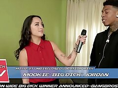 BANGBROS - Japanese Reporter Mi Ha Takes On Mookie's Big Dark-hued Cock