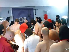Labia Full of Spooge - German Creampie Mass ejaculation Gang-fuck